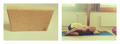 Yoga blok gebruiken
