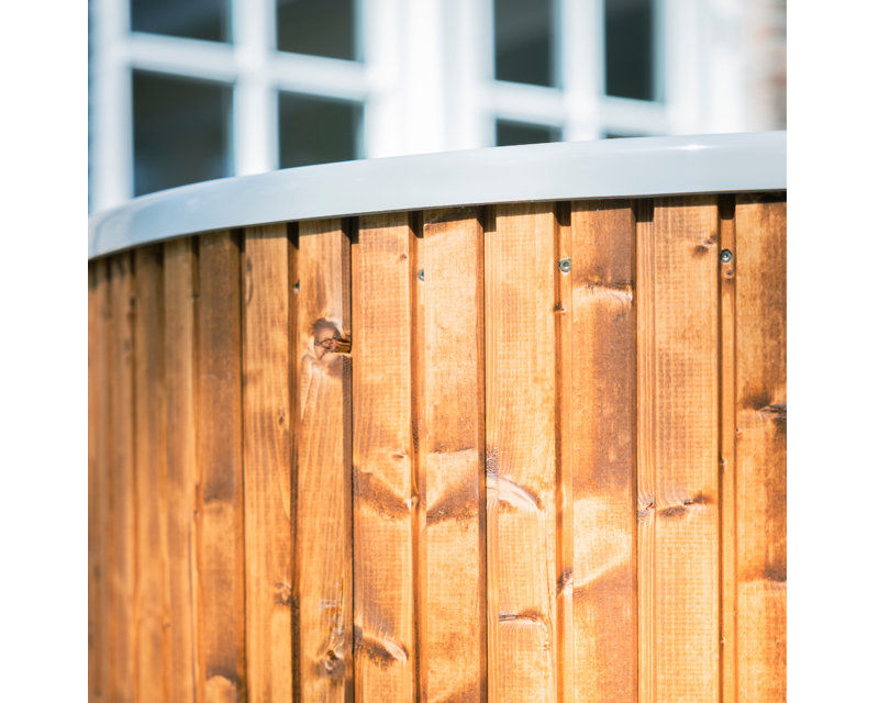 Ecoyogi ijsbad detail vurenhout