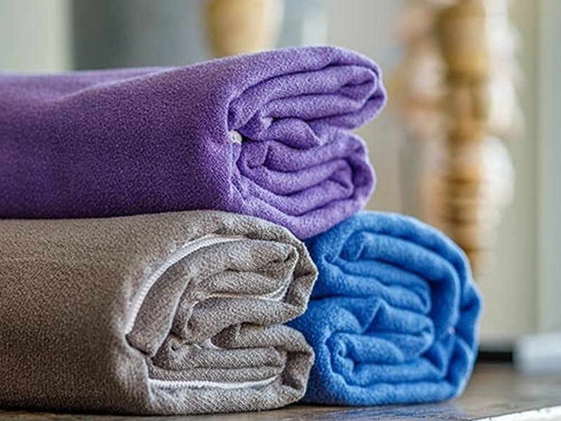 Pilates-handdoek, Kreukbestendig, Betere Dempingsbescherming, Ademend, Verlengd, Antislip Microvezel Pilatus-handdoek voor Pilatus-oefeningen (BLUE
