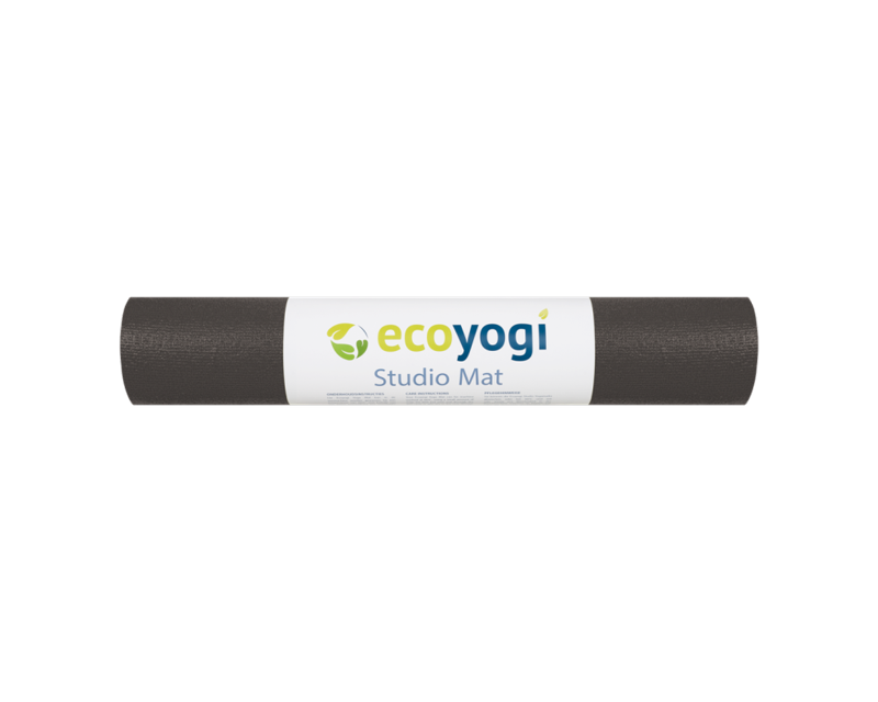 Ecoyogi studio yoga mat grijs-bruin opgerold