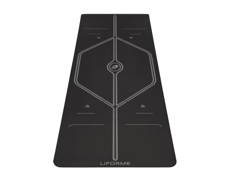 Liforme_Black_XL_Yoga_Mat_Frontview